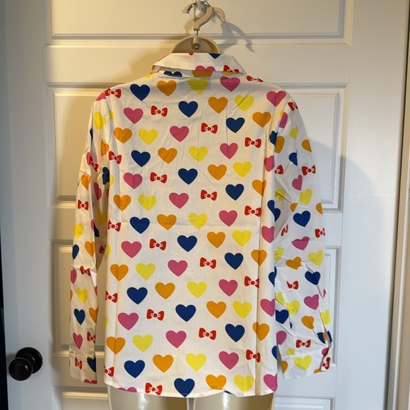 ModCloth x Hello Kitty Supercute Love Button-Up Top Medium NWT - Picture 8 of 8